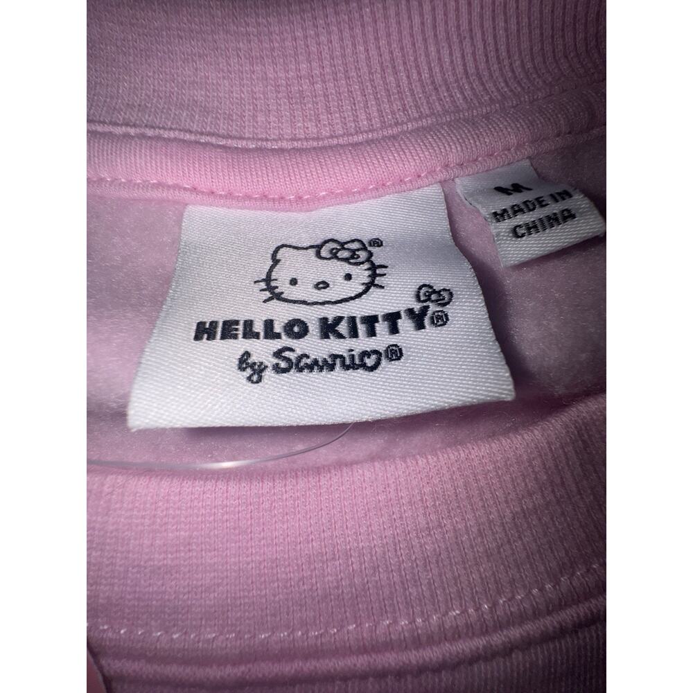 NWT Sanrio Hello Kitty Crewneck Sweatshirt Embroidered PINK SIZE Medium HRC - Picture 3 of 4